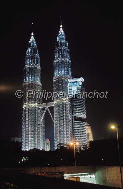 malaisie 02.JPG - Twin Towers, Petronas de nuitKuala LumpurMalaisie